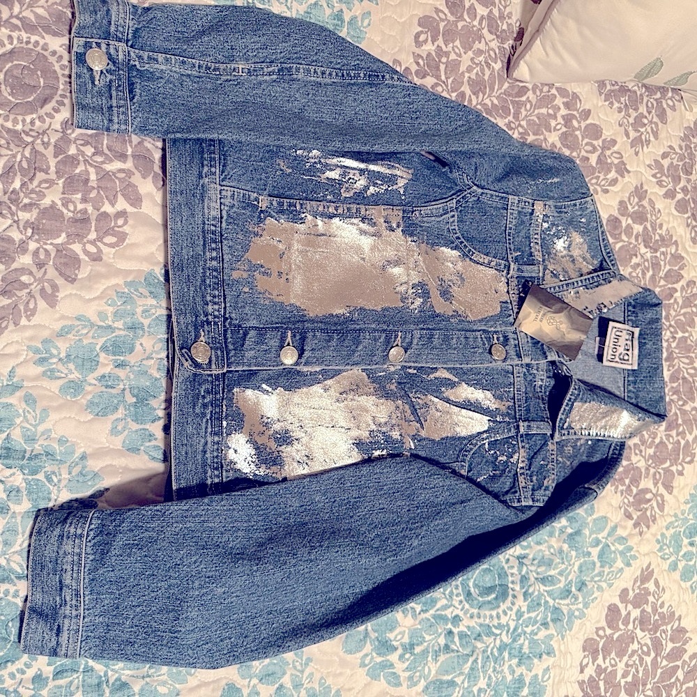 Denim Jacket with Silver Accents